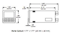 Dimensional Drawing for SQUIRE Series Electronic Predetermining Counter
