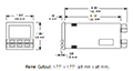 Dimensional Drawing for SQUIRE Series Electronic Predetermining Counter