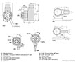 Dimensional Drawing for Series HSD25 Heavy-Duty Optical Hub Shaft Incremental Encoders