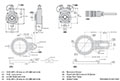 Dimensional Drawing for HSD37 Series Extreme Heavy-Duty Industrial Hollow Shaft Incremental Encoder