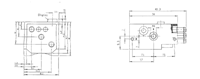 Dimensional Drawing for 490 Prox Pneumatic Proximity Switch