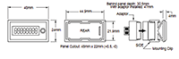 Dimensional Drawing for 7999 MITE Series Electronic Totalizer
