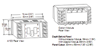 Dimensional Drawing for A103 Series Rate Meter with Totalizer