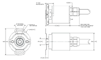 Dimensional Drawing for Model A36HB Absolute Hollow Bore Encoder