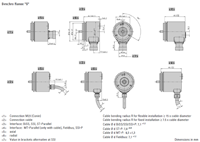 Dimensional Drawing for AC 58 - Interbus Series Absolute Encoder