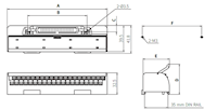 Dimensional Drawing for AFS Series Interface Terminal Block