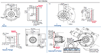 Dimensional Drawing for AI25 CANLayer 2 Series Absolute Encoder