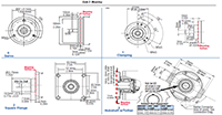 Dimensional Drawing for AI25 CANopen Series Absolute Encoder