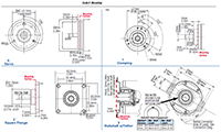 Dimensional Drawing for AI25 Parallel Series Absolute Encoder
