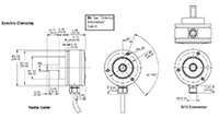 Dimensional Drawing for AR62/AR63 Series Magnetic Absolute Encoders