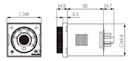 Dimensional Drawing for ATN Series Analog Timer