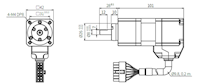 Dimensional Drawing for Ai-M-G / Ai-M-R Series Built-in Gear/Rotary Actuator Type 2-Phase Closed-Loop Stepper Motor