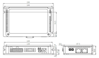Dimensional Drawing for AiC-D-MT Series Ethernet Communication Type 2-Phase Closed-Loop Stepper Motor Driver