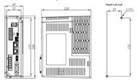 Dimensional Drawing for AiCA-D-EC Series Alternating Current (AC) Power Input EtherCAT Communication Type 2-Phase Closed-loop Stepper Motor Driver