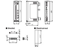 Dimensional Drawing for Bar Graphic Temperature Indicators