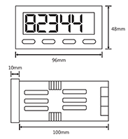 Dimensional Drawing for C628 Series Elapsed Timer
