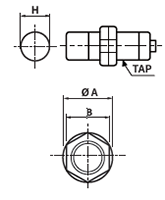 Dimensional Drawing for PRF Series Cylindrical Inductive Full-Metal Proximity Sensor