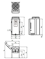 Dimensional Drawing for DPU1/DPU3 Series Single/Three Phase Digital Power Controller