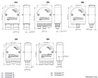 Dimensional Drawing for AC 58 - DeviceNet Series Absolute Encoder