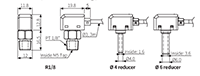 Dimensional Drawing for Compact Pressure Sensors