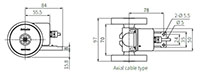 Dimensional Drawing for ENC Series Wheel Type Incremental Rotary Encoders