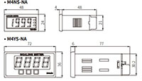 Dimensional Drawing for Loop-Power Panel Meters with Indicator