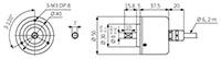 Dimensional Drawing for MGA50 Series 50 Millimeter (mm) Diameter Magnetic Absolute Single-Turn Rotary Encoders