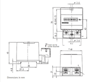 Dimensional Drawing for Type 891 Time Counter with DIN for Alternating Current (AC) and Direct Current (DC) Operation