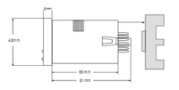 Dimensional Drawing for B506 Series 1/16 DIN Multifunction LED Timer