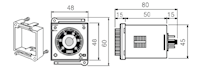 Dimensional Drawing for B866 Series Multifunction Timer