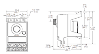 Dimensional Drawing for BRE Series Reset Timer