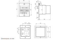 Dimensional Drawing for Type 497 Adding Pneumatic Preset Counter