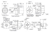 Dimensional Drawing for E14 Series Light Duty Miniature Encoder