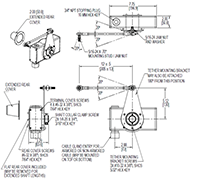 Dimensional Drawing for EN42 Series Zone 1 Hazardous Duty Area Rated Encoder