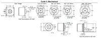 Dimensional Drawing for HA25 Series Shafted Incremental Encoder
