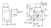 Dimensional Drawing for HD20 Series Harsh Duty Optical Incremental Encoder