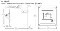 Dimensional Drawing for HK5 Series Totalizer Timer