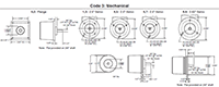 Dimensional Drawing for HR25 Series Shafted Incremental Encoder