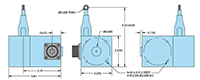 Dimensional Drawing for Model LCE Linear Cable Encoder