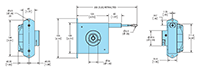 Dimensional Drawing for Model LCX120 Draw Wire Encoder