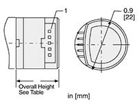 Dimensional Drawing for M9 Series Miniature Encoder