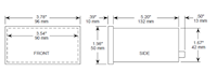 Dimensional Drawing for Max®jr 1 Count 1 Electronic Totalizing Counter