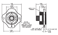 Dimensional Drawing for Model 30MT Incremental Encoder Module
