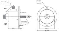 Dimensional Drawing for Model DR738 Direct Replacement Encoder for 444 Tach Style Encoder