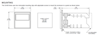 Dimensional Drawing for SX410/430 Dual Setpoint Timer