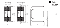 Dimensional Drawing for PA10 Series Sensor Controller