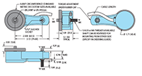 Dimensional Drawing for Model TR1-TRU-TRAC™ Linear Measurement Encoder