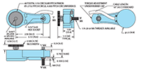 Dimensional Drawing for Model TR2-TRU-TRAC™ Linear Measurement Encoder