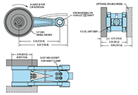 Dimensional Drawing for Model TR3-TRU-TRAC™ Linear Measurement Encoder