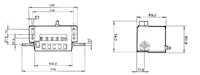 Dimensional Drawing for Type 250 Preset Revolution, Length Measuring or Stroke Counter